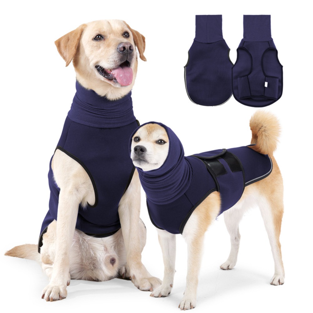 Dog Anxiety Vest - เสื้อคลุมกันเสียงสำหรับสุนัข สะท้อนแสง ระบายอากาศได้ พร้อมที่ปิดหู ช่วยลดความวิตกกังวล ป้องกันเสียงรบกวน