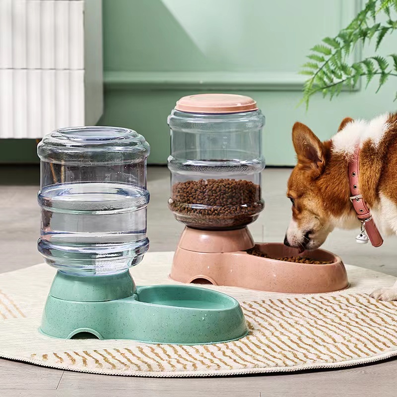 Pet Supplies Plus - เครื่องให้น้ำสัตว์เลี้ยงอัตโนมัติขนาดใหญ่ พร้อมชามอาหาร อุปกรณ์สำหรับแมวและสุนัข