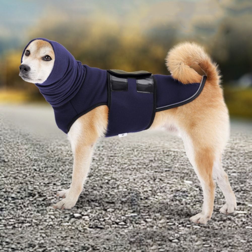Dog Anxiety Vest - เสื้อกั๊กคลุมตัวสุนัขแบบยืดหยุ่น ช่วยลดความวิตกกังวล กันลม สะท้อนแสง ปรับขนาดได้ อุ่นสบาย