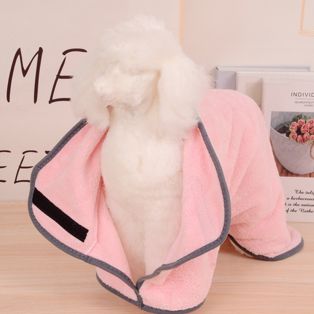 Pet Supplies Pet Shop - ผ้าขนหนูแห้งเร็วแบบเดียวกับร้านขายสัตว์เลี้ยง ซึมซับน้ำได้ดี ใช้เป็นเสื้อคลุมอาบน้ำสำหรับแมว อุปกรณ์อาบน้ำสำหรับสัตว์เลี้ยง