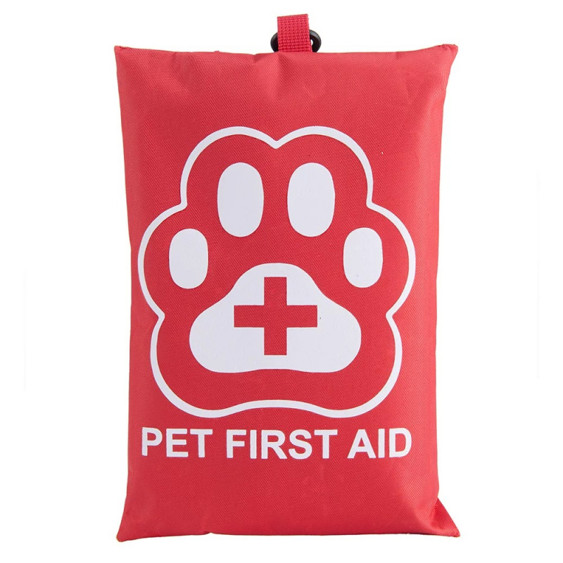 Pet Supplies First - อุปกรณ์การแพทย์กลางแจ้งแบบพกพา สำหรับทำความสะอาดบาดแผล/เดินป่า/เดินทาง, ชุดปฐมพยาบาลสำหรับสัตว์เลี้ยง 1 ชุด -