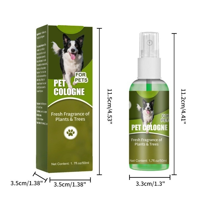 Pet Cologne Spray - สเปรย์ระงับกลิ่นกายสำหรับสัตว์เลี้ยง ปราศจากแอลกอฮอล์ กำจัดกลิ่นได้ทุกประเภท สำหรับสุนัขและแมว ใช้สำหรับการดูแลขน