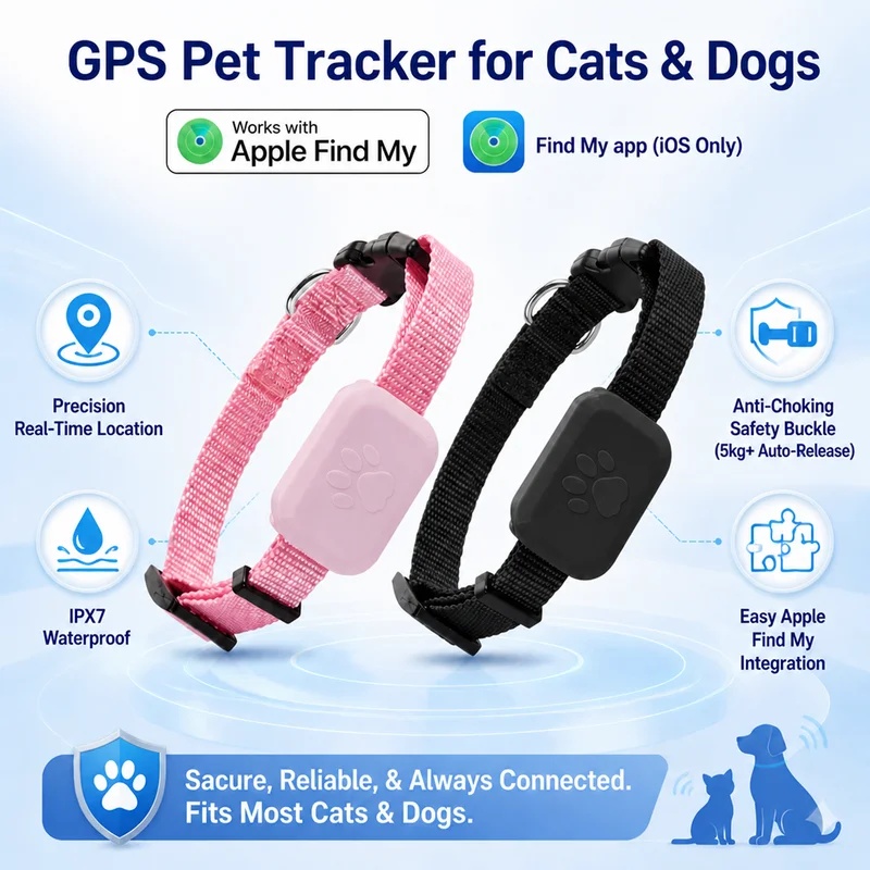 Pet Gps Tracker Collar - เครื่องติดตาม GPS สำหรับสัตว์เลี้ยงแบบไร้สาย กันน้ำ ติดตามการเคลื่อนไหวแบบเรียลไทม์ ปลอกคอแจ้งเตือนป้องกันสัตว์เลี้ยงหาย