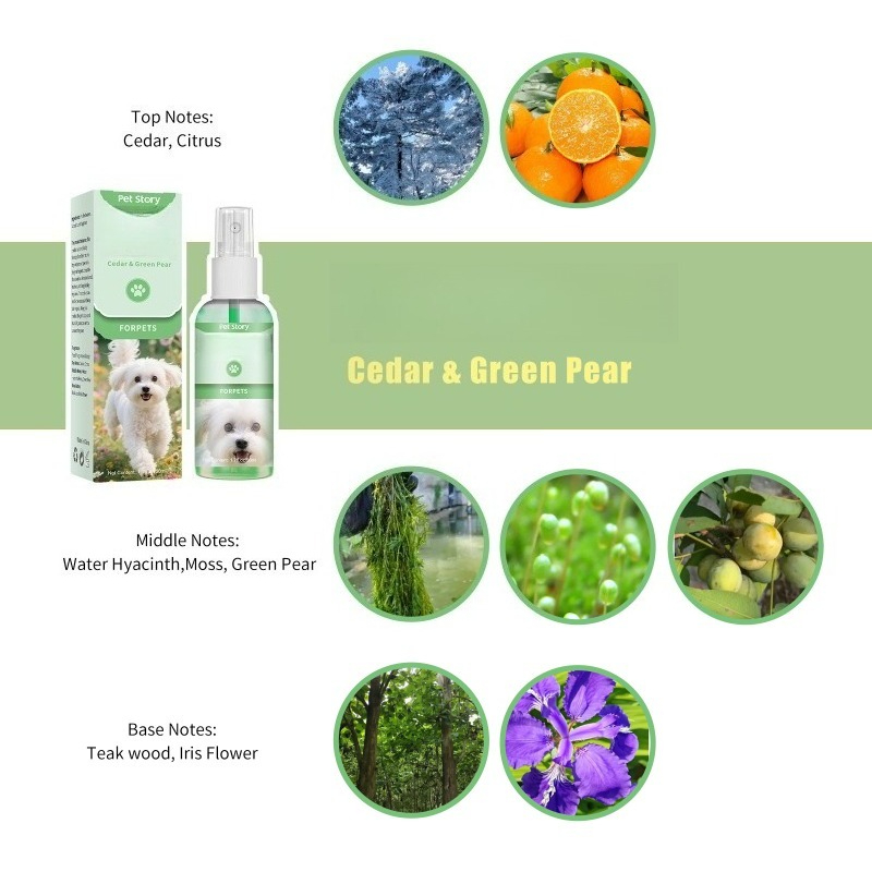 Pet Cologne Spray - โคโลญจน์สำหรับสัตว์เลี้ยงปราศจากแอลกอฮอล์ 50 มล. สเปรย์ดับกลิ่น กำจัดกลิ่นอเนกประสงค์สำหรับสุนัขและแมว ขั้นต่ำ