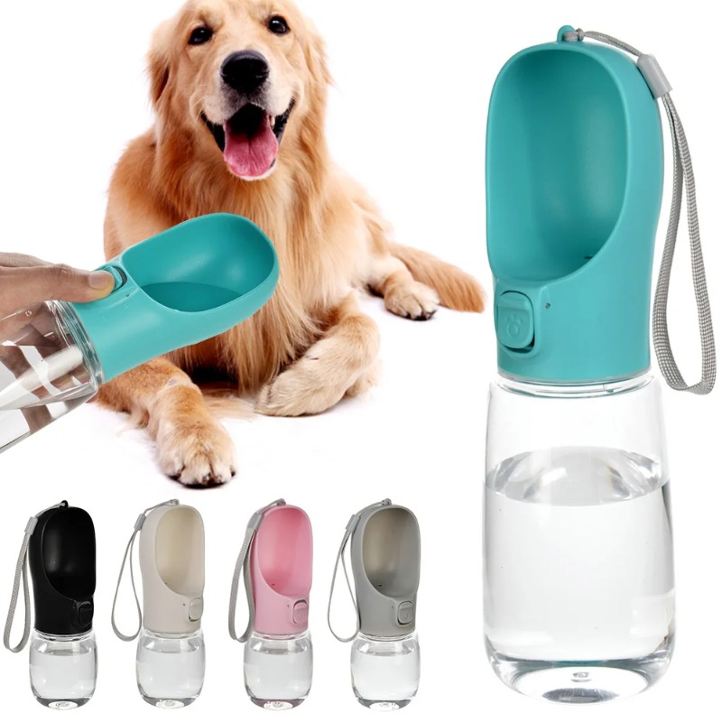 Pet Supplies Plus - ขวดน้ำพกพาสำหรับสัตว์เลี้ยงขนาดใหญ่ เหมาะสำหรับสุนัขขนาดเล็กและใหญ่ ใช้สำหรับเดินทางไกลกลางแจ้ง ป้องกันการรั่วซึม ชามน้ำสำหรับลูกสุนัข อุปกรณ์สำหรับโกลเด้นรีทรีฟเวอร์