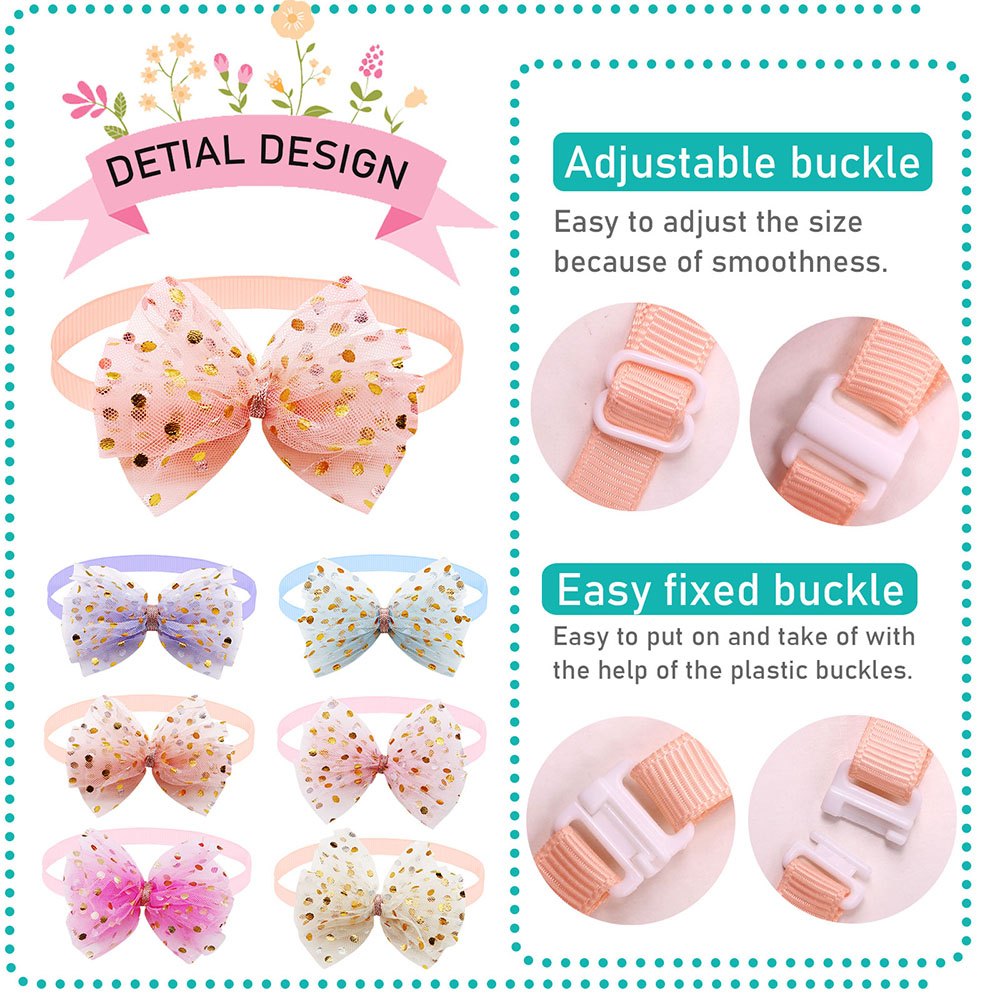 50pcs ลูกไม้ Big Bows สําหรับส - Pet Supplies In Bulk บทวิจารณ์และราคา