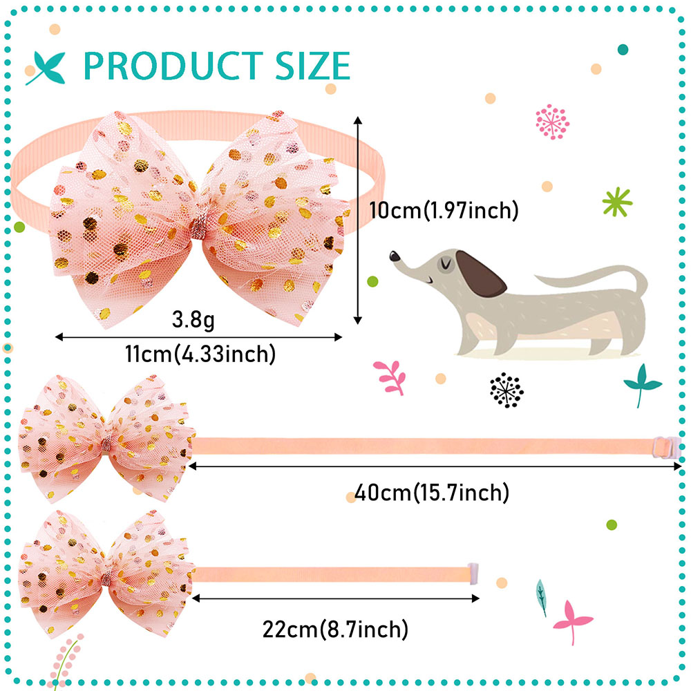 50pcs ลูกไม้ Big Bows สําหรับส - Pet Supplies In Bulk บทวิจารณ์และราคา