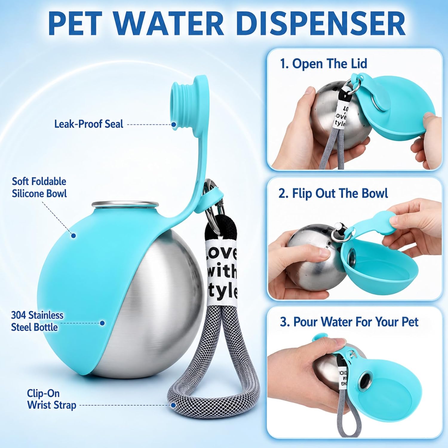 ขวดน้ำพกพาสำหรับสุนัขขนาดเล็กแ - Pet Supplies Coupon บทวิจารณ์และราคา