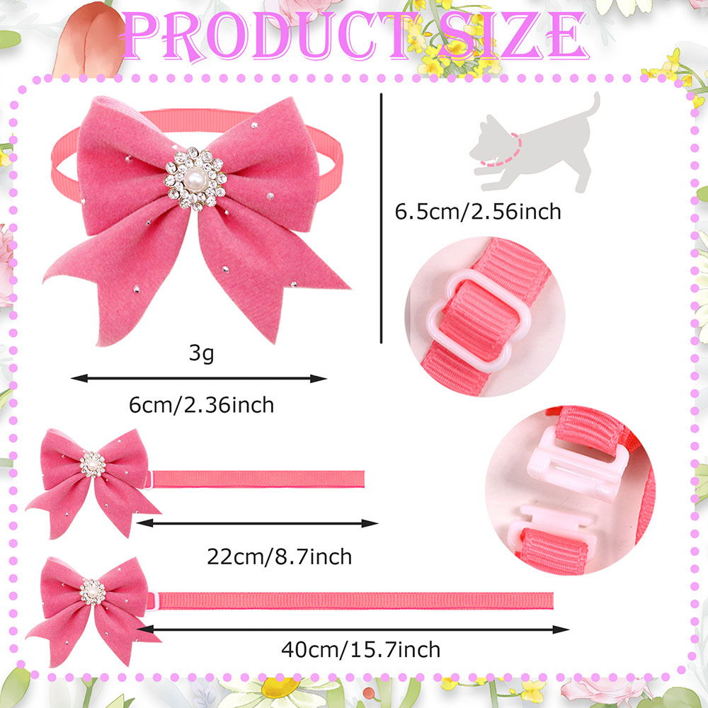 8PCS ปลอกคอสุนัขดอกไม้ริบบิ้นเ - Pet Supplies In Bulk บทวิจารณ์และราคา